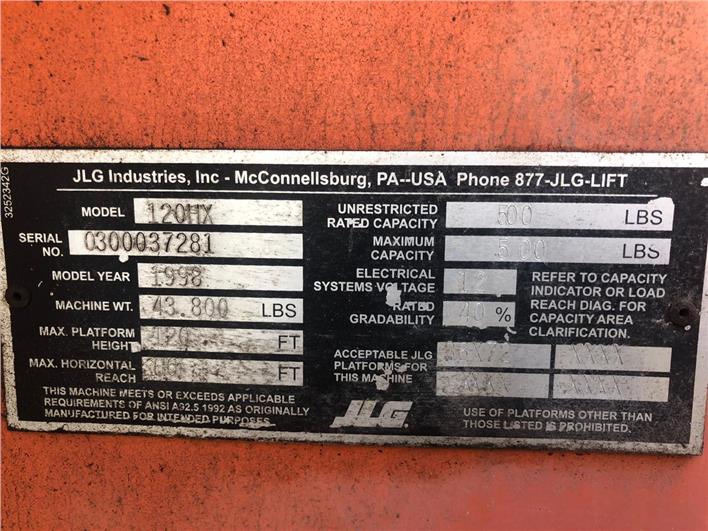 Elevadores personales JLG 120HX - 36 metros de altura (Guayaquil)