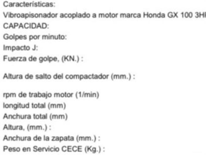 Vibroapisonadores Weber SRV 600I (Quito)